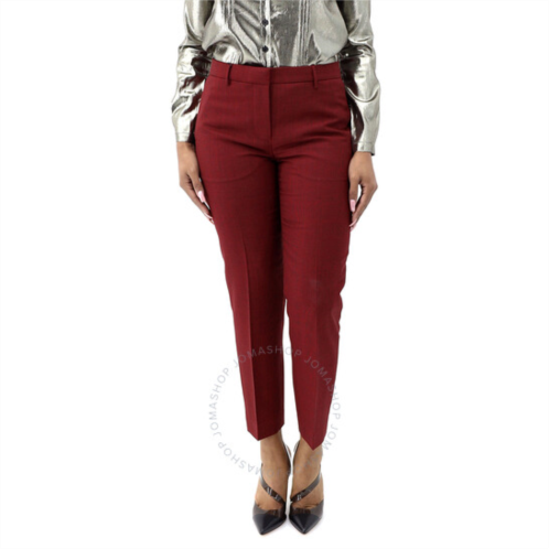 Burberry Wiluna Cage Pattern Wool Trousers, Brand Size 8 (US Size 6)