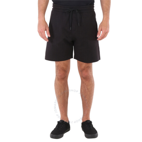 Calvin Klein Mens Black Repeat Logo Shorts, Size Large