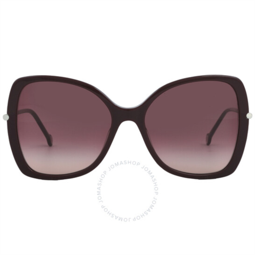 Carolina Herrera Burgundy Shaded Butterfly Ladies Sunglasses