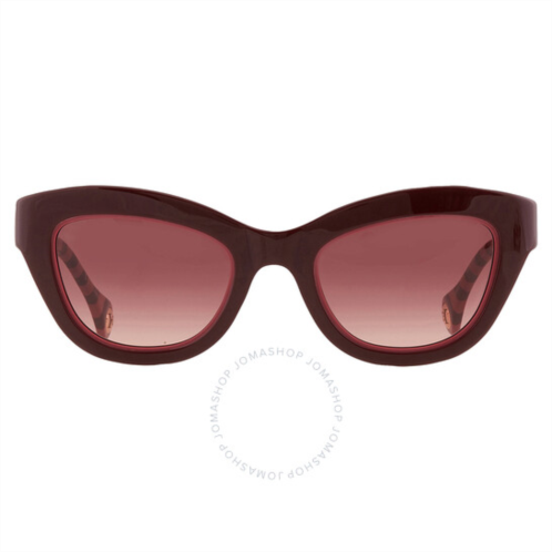 Carolina Herrera Burgundy Shaded Cat Eye Ladies Sunglasses