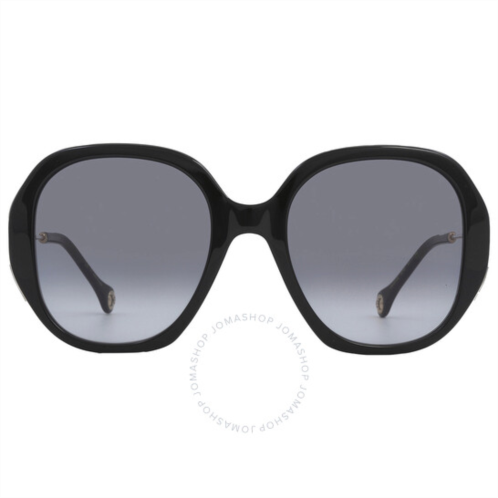 Carolina Herrera Grey Gradient Butterfly Ladies Sunglasses