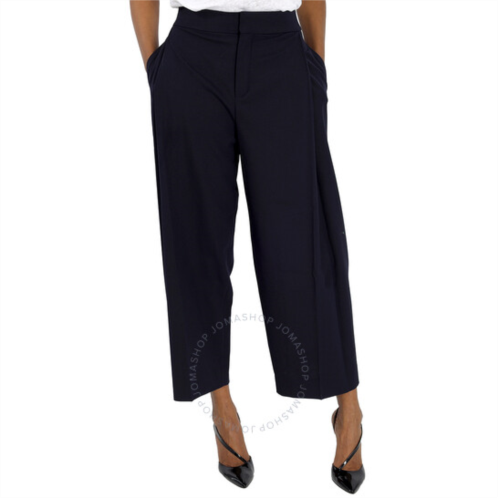 Chloe Blue Cropped Carrot Trousers, Brand Size 36 (US Size 4)