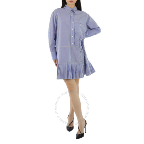 Chloe Blue Tie-detail Shirt Dress, Brand Size 38 (US Size 4)
