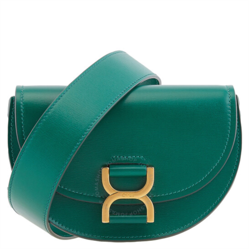 Chloe Emerald Leather Marcie Mini Flap Crossbody