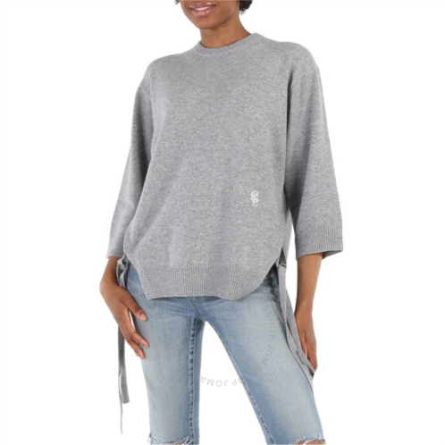 Chloe Grey Wide Cut Cashmere Sweater, Size X-Small