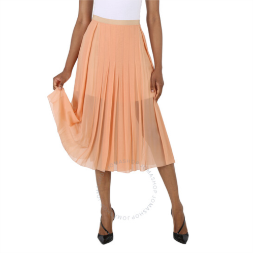 Chloe Ladies Dusty Coral Pleated Midi Skirt, Brand Size 38 (US Size 6)
