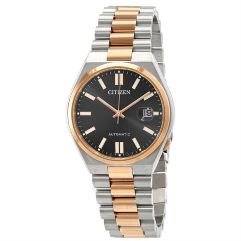 Citizen Automatic Black Dial Two-Tone Mens Watch