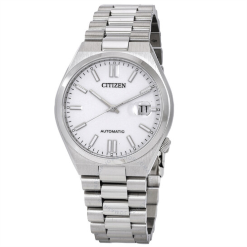 Citizen Automatic White Dial Stainless Steel Mens Watch