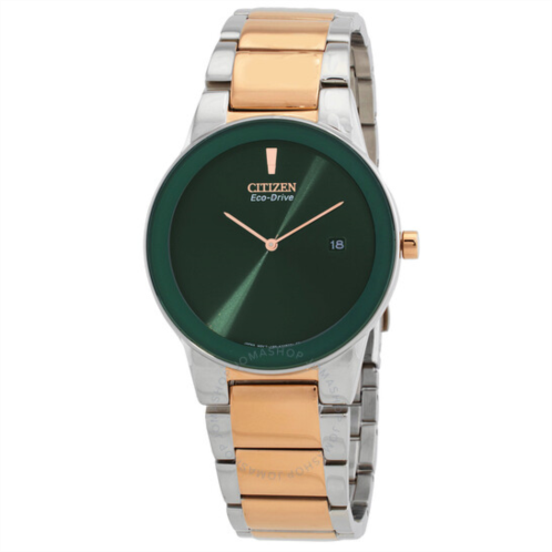 Citizen Eco-Drive Green Dial Two-Tone Mens Watch