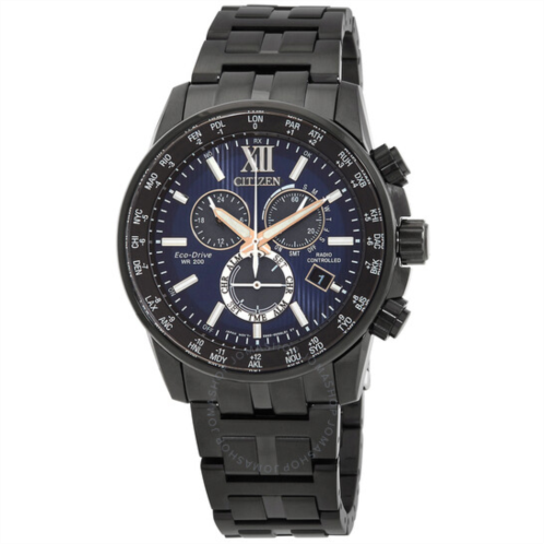 Citizen Eco-Drive Perpetual Chronograph GMT Blue Dial Mens Watch