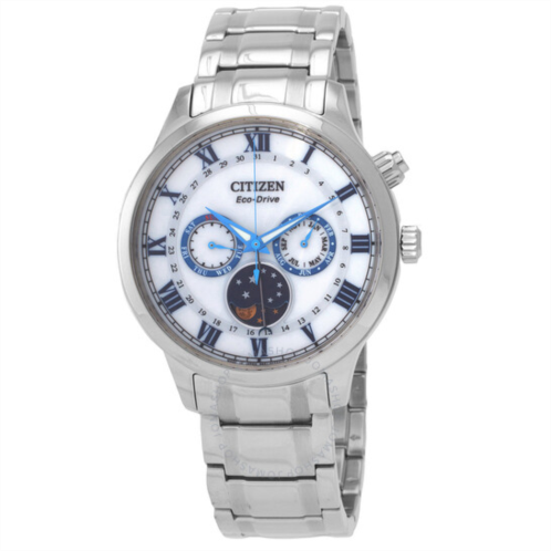 Citizen Eco-Drive White Dial Moon Phase Mens Watch