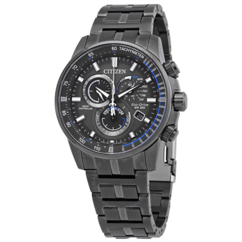 Citizen PCAT Radio Controlled Chronograph Black Dial Mens Watch