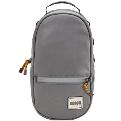 Coach Mens Patch Pacer Backpack in Black Copper/Heather Grey