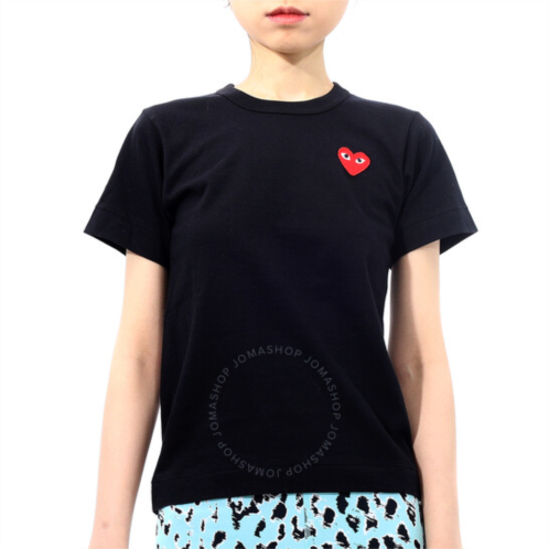 Comme Des Garcons Ladies Black Heart Patch T-shirt, Brand Size Small