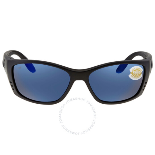 Costa Del Mar FISCH Blue Mirror Polarized Polycarbonate Wrap Mens Sunglasses