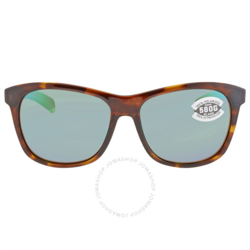 Costa Del Mar VELA Green Mirror Polarized Glass Square Mens Sunglasses