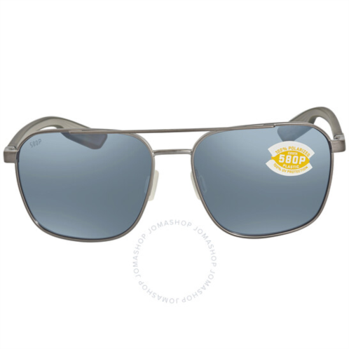 Costa Del Mar WADER Grey Silver Mirror Polarized Polycarbonate Mens Sunglasses