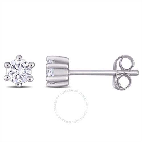 Created Forever 1/3 CT TW Lab Created Diamond Hexagon Stud Earrings in 14k White Gold