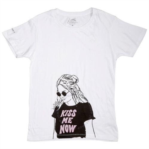 Eleven Paris Little Kiss Me Now Graphic T-shirt, Size 10Y