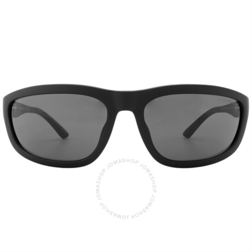 Emporio Armani Dark Gray Wrap Mens Sunglasses