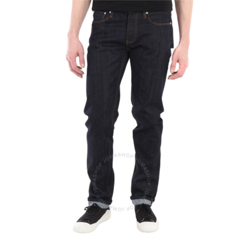 Emporio Armani Denim Blue Selvedge Comfort J75 Slim-Fit Jeans, Waist Size 32