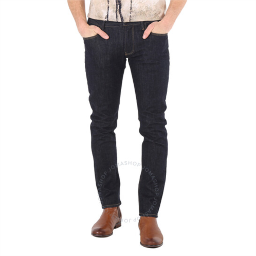Emporio Armani Mens Confort Denim Monogram Embroidered Pocket J06 Slim-Fit Jeans, Waist Size 30