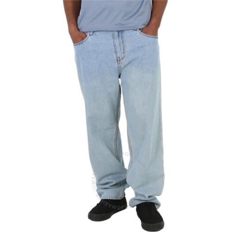 Emporio Armani Mens Hemp-Blend J73 Loose-Fit Denim Jeans, Waist Size 34