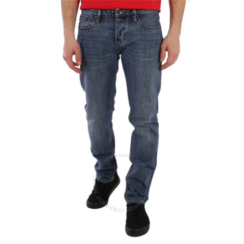 Emporio Armani Mens Light Blue J75 Low-Rise Cotton Denim Jeans, Waist Size 30