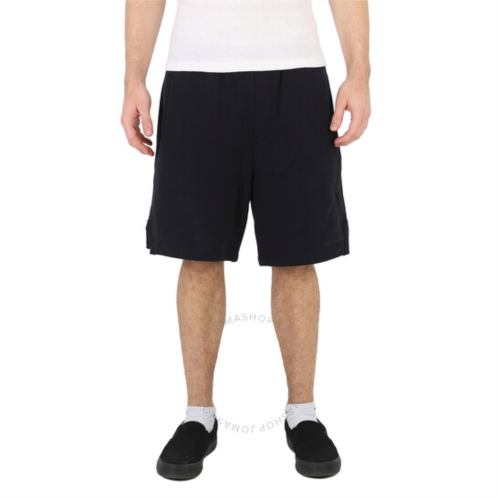 Emporio Armani Mens Navy Cotton Logo Bermuda Shorts, Size X-Large