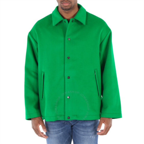 Emporio Armani Mens Verde Ultra Fine Wool Blouson Jacket, Brand Size 50 (US Size 40)
