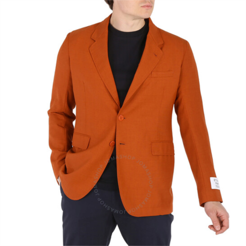 Etudes Mens Wool Rust Plane Single Breasted Blazer, Brand Size 48 (US Size 38)