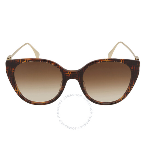 Fendi Brown Gradient Cat Eye Ladies Sunglasses