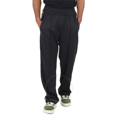 Gcds Black Reflective Print Relaxed FitTrack Pants, Size Small