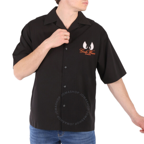 Gcds Mens Black Daffy Duck Bowling Shirt, Size Medium