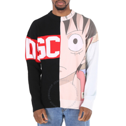 Gcds Mens Graphic One Piece Luffy Hybrid Sweater, Size Medium