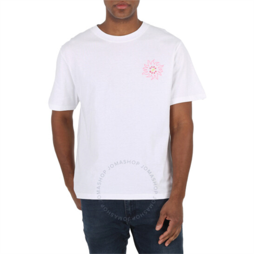 Gcds White Surfing Wirdo Print Cotton Jersey T-Shirt, Size Medium