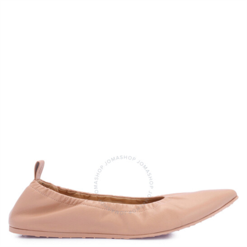 Gianvito Rossi Ladies Peach Alina Leather Ballerinas, Brand Size 37 ( US Size 7 )