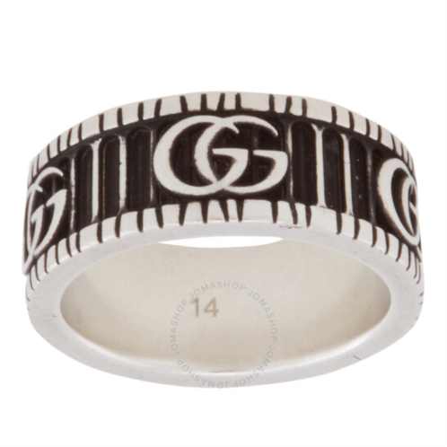 Gucci Aged Sterling Silver GG Marmont Ring, Size 16