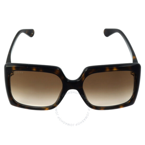 Gucci Brown Gradient Square Ladies Sunglasses