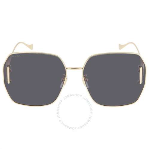 Gucci Grey Geometric Ladies Sunglasses