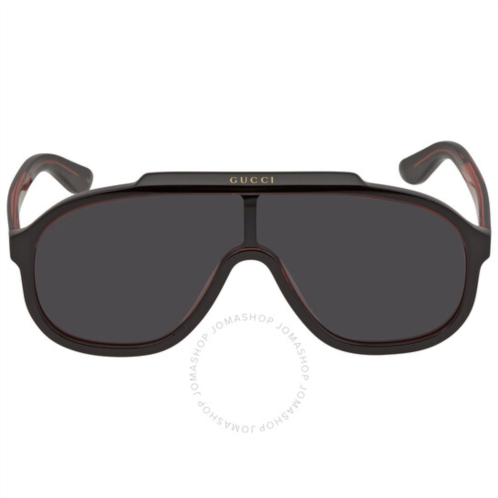 Gucci Grey Mirror Shield Mens Sunglasses