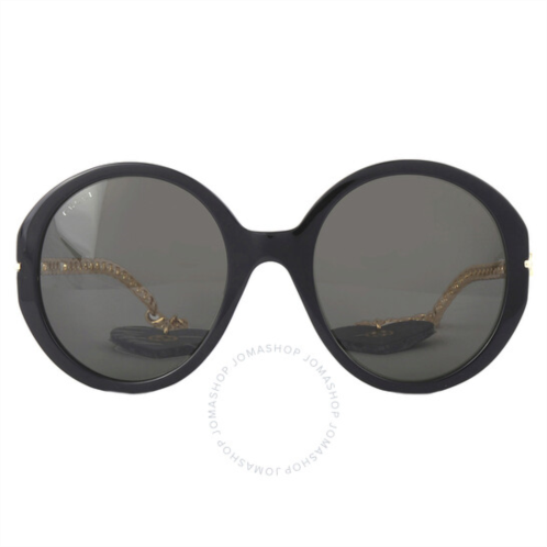 Gucci Grey Round Ladies Sunglasses