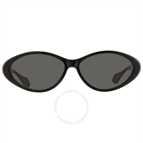 Gucci Grey Smoke Oval Ladies Sunglasses