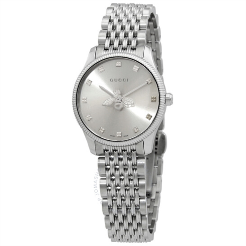 Gucci G-Timeless Quartz Silver Dial Ladies Watch