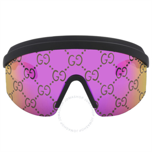 Gucci Pink Logo Shield Ladies Sunglasses