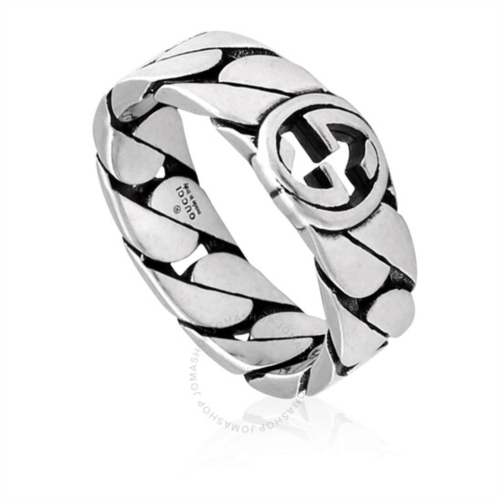 Gucci Sterling Silver Interlocking G Ring, Size 16