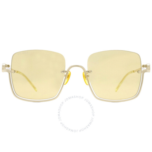 Gucci Yellow Square Ladies Sunglasses