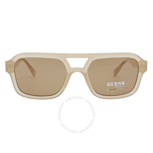 Guess Brown Square Unisex Sunglasses