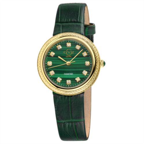 Gv2 By Gevril Arezzo Quartz Diamond Green Dial Ladies Watch