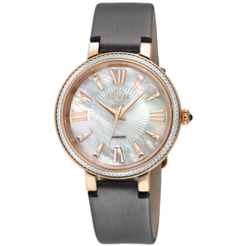 Gv2 By Gevril Genoa Diamond Mother of Pearl Dial Ladies Watch
